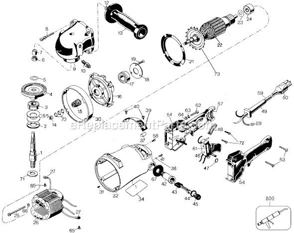 Page A Diagram and Parts List for 4049 Type 4 Black and Decker Sander Polisher